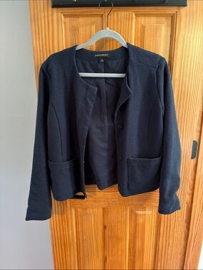 Banana Republic Women's Navy Open-Front Blazer